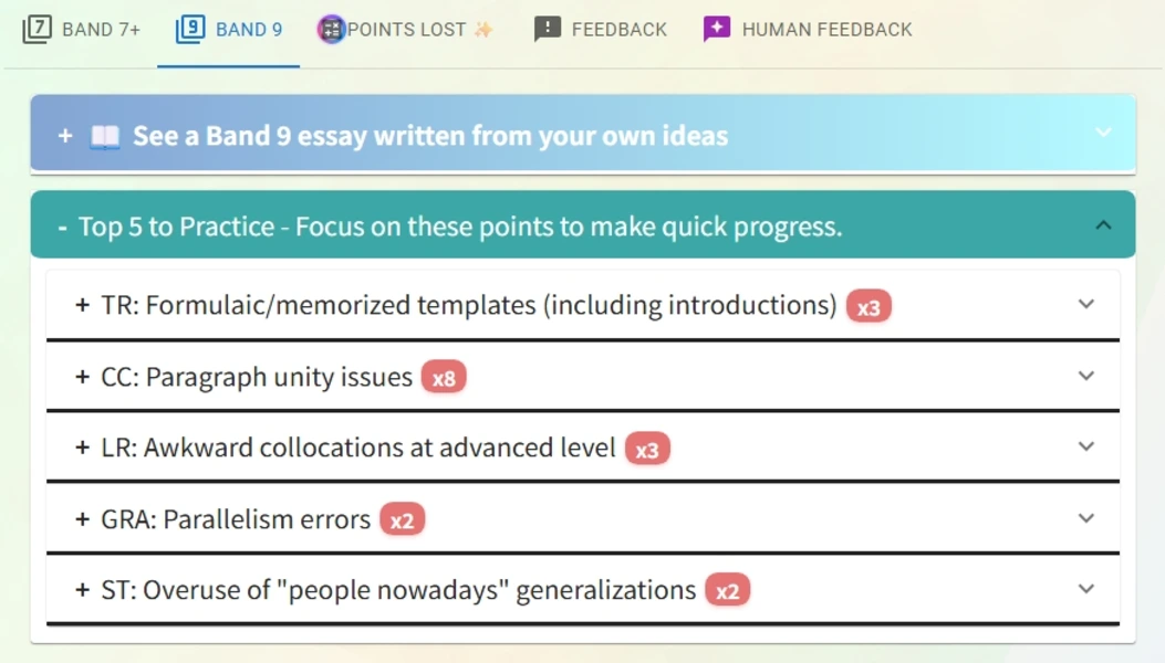 Personalized practice for your mistakes